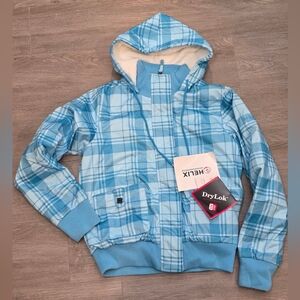 NWT Helix Snowboardwear DryLok Jacket Womans Sz Small Turqouise Plaid